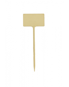 Plaatetiket recht S-13,5 / 5 x 3 cm ivoor