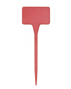 Plaatetiket recht T-15 / 5,5 x 3,5 cm rood