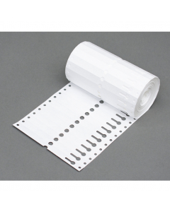 Sleufetiket Tyvek 105 g / 16 x 1,27 cm wit