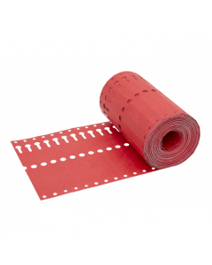 Sleufetiket Tyvek 105 g / 16 x 1,27 cm rood