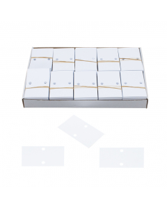 Max etiket PVC 350µ 10 x 6 cm wit / perforatie Ø 8 mm