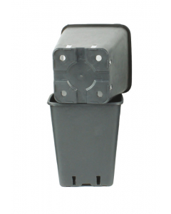 Vierkante pot 6,5 l / 18 x 18 x 23 cm zwart