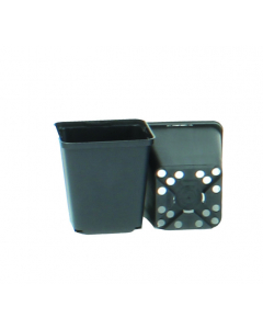 Vierkante pot 0,46 l / 9 x 9 x 9,5 cm zwart