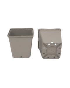 Vierkante pot 1,5 l / 13 x 13 x 13 cm taupe