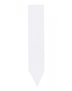 Steeketiket PVC 6 x 1,3 cm wit