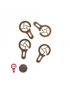 Merkringetje groot koperbruin / 1000 per zak