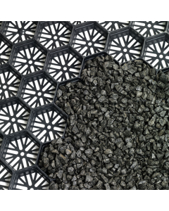 Mevoraster split-en grindplaat zwart