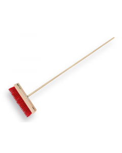 Vero bezem 41 cm PPN-vezel rood met steel 160 cm