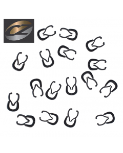 Self Closing Clip klein 13 mm zwart