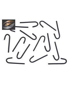 Orchideeënhaak 50 mm x Ø 0,8 mm rubber zwart